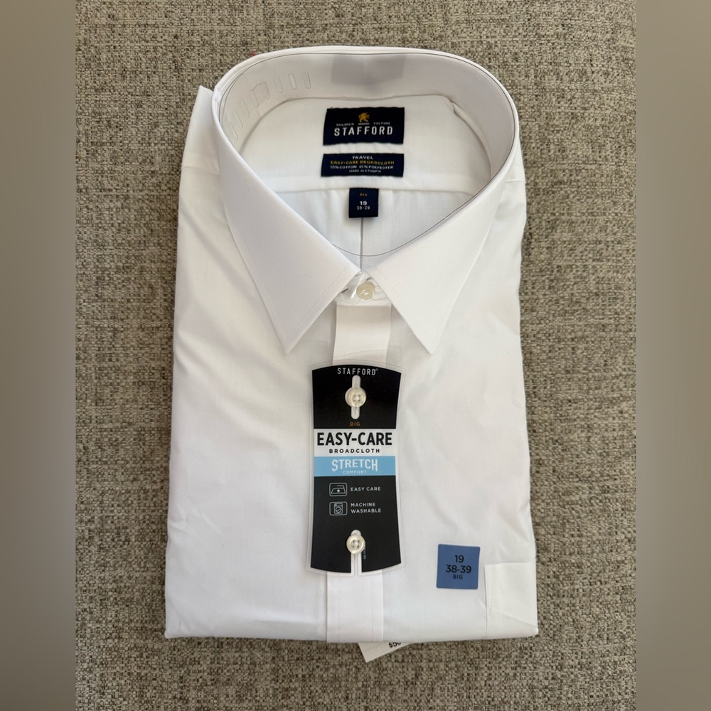 Stafford White Men's Shirt - NWT